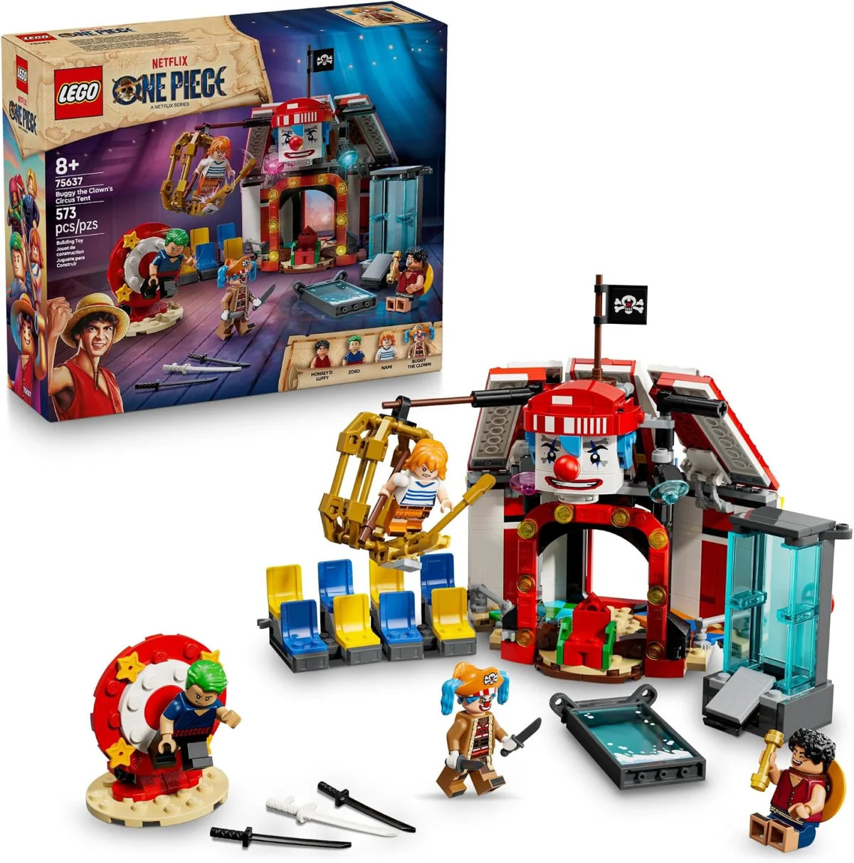573-Pc LEGO ONE PIECE Buggy the Clown’s Circus Tent ONLY $30.xx (Reg $55)