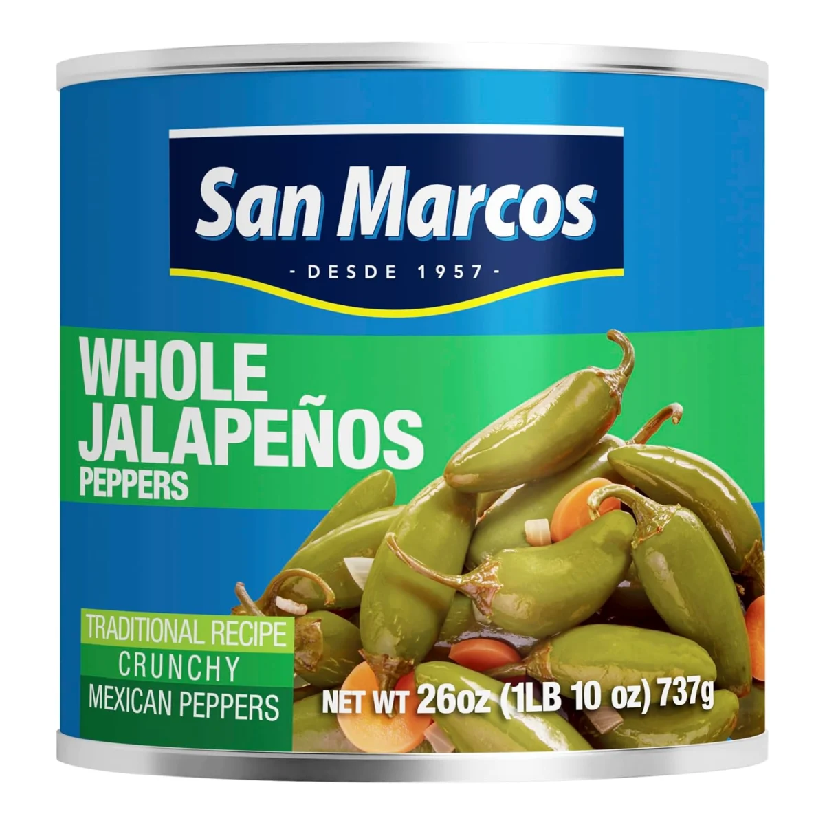 San Marcos Whole Jalapeno Peppers, 26 Ounce for $1.xx