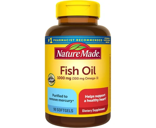 Nature Made Fish Oil Omega 3 Supplements, 1000 mg 90 Softgels for $4.xx