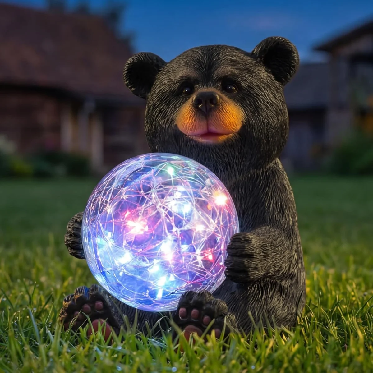 Lavezee Solar Garden Bear Statue Only $13.xx at Amazon