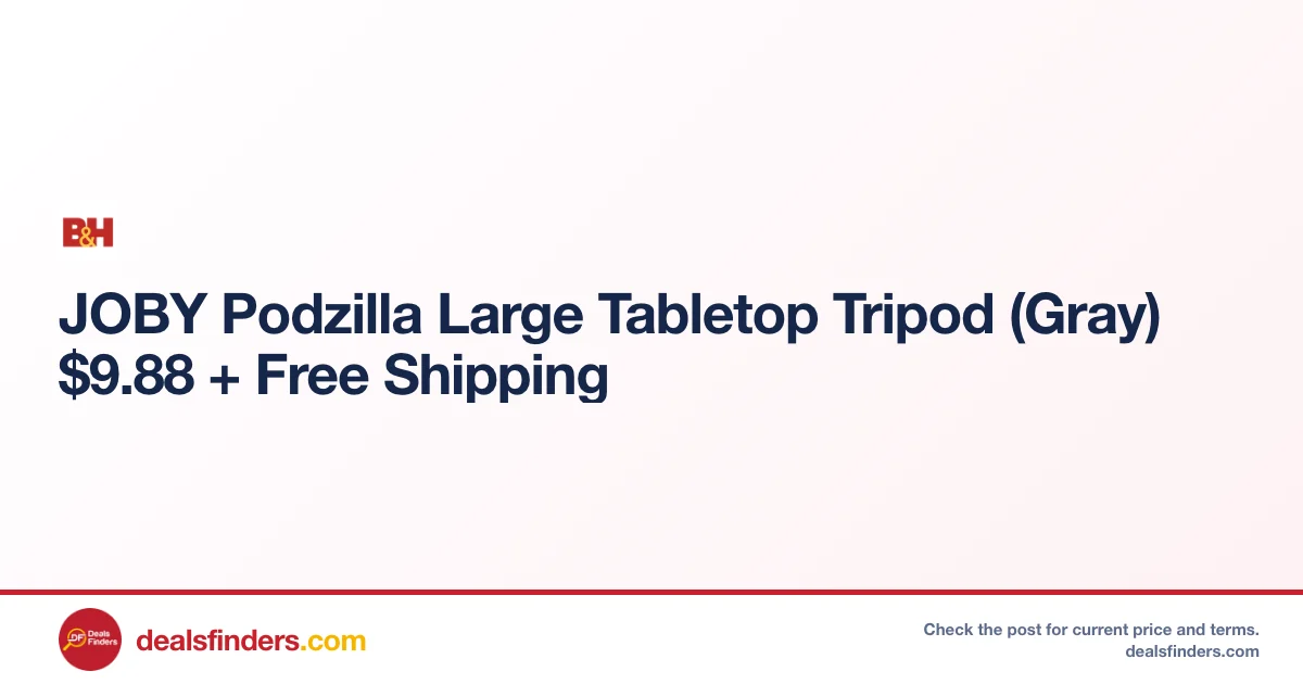 JOBY Podzilla Large Tabletop Tripod Only $9.88 at B&H Photo Video