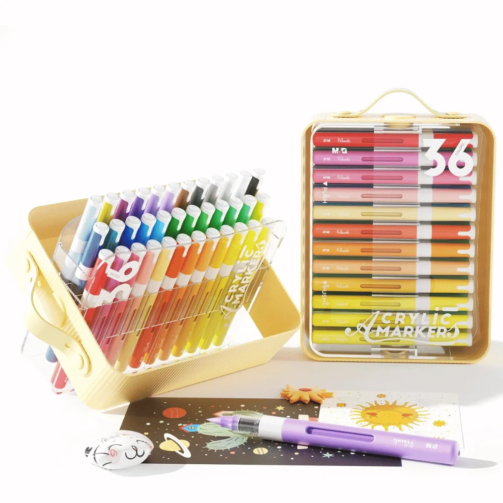 M&G 36 Colors Acrylic Paint Markers Deal: Save $14.xx at Amazon