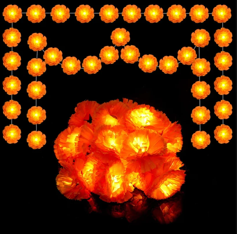 10FT Marigold Flower LED String Lights Deal at Walmart