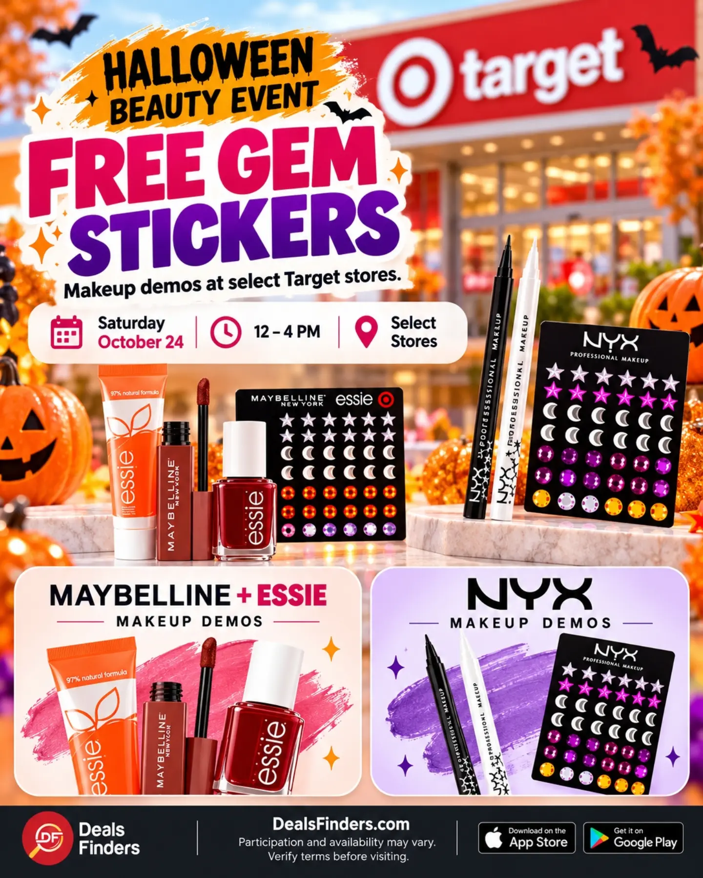 Target: Free Halloween Gem Stickers and Beauty Demos on October 24