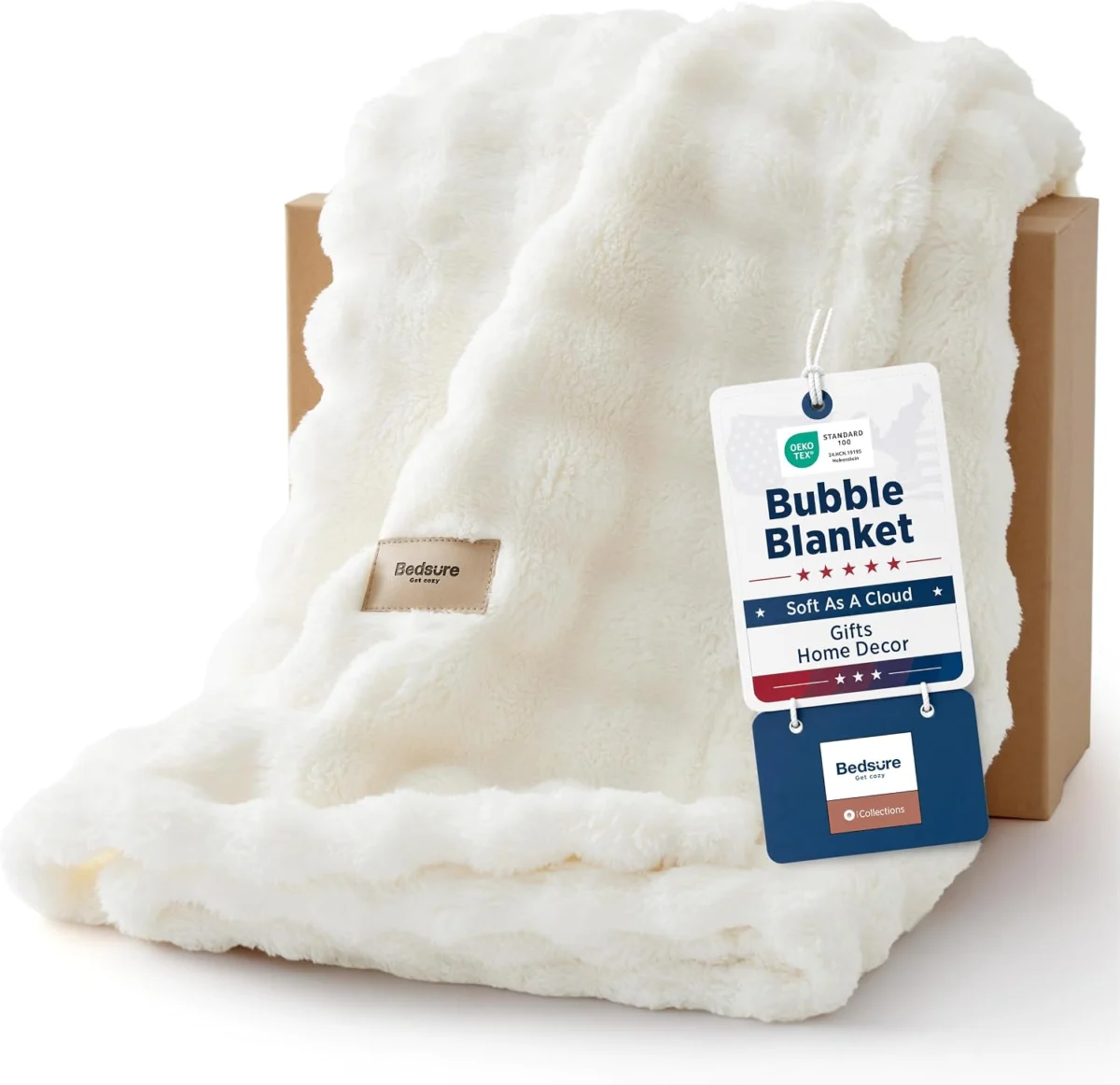 Bedsure 3D Fleece Bubble Blanket Deal