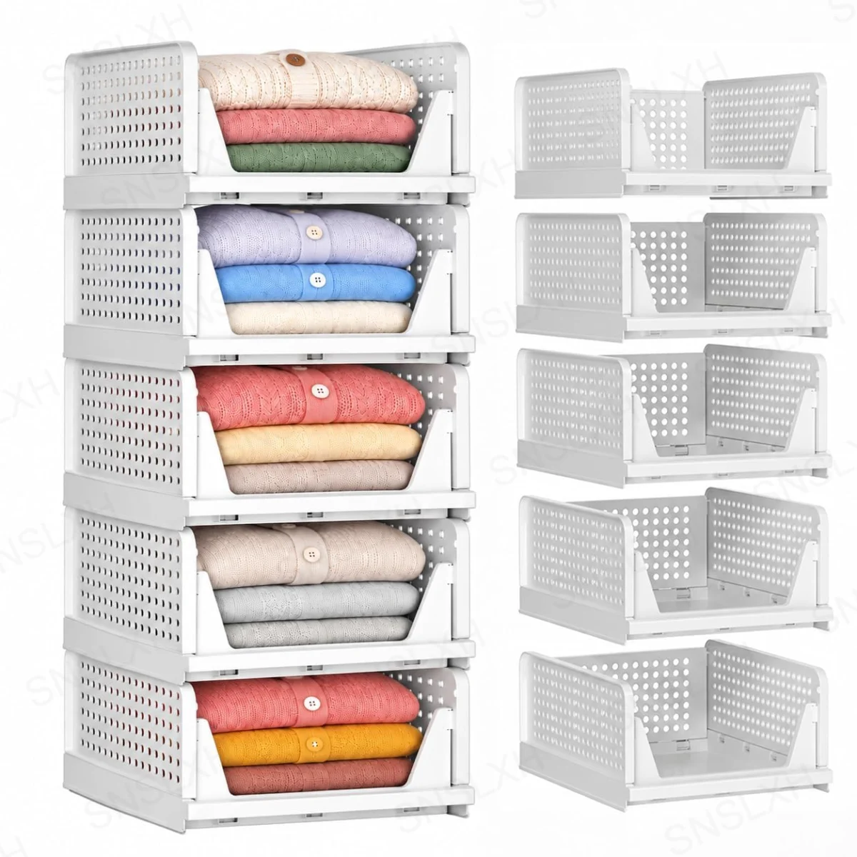 Reinforced Closet Organizer 5‑Pack $35.xx (Reg. $60) at Amazon