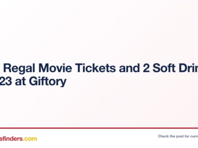 Get 2 Regal Movie Tickets and 2 Soft Drinks For Only $23