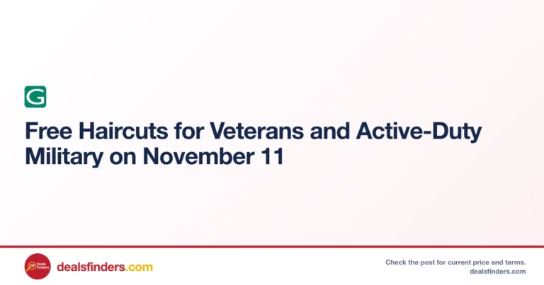 Free Haircuts for Veterans and Active-Duty Military at Great Clips on November 11, 2026