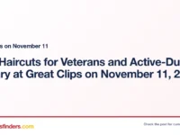Great Clips on November 11 deal card