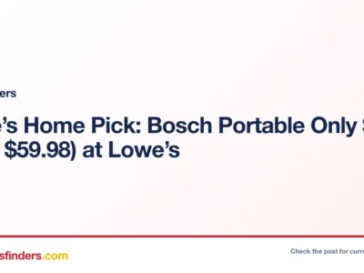 Lowe’s Home Pick: Bosch Portable Only $39 (Reg. $59.98) at Lowe’s