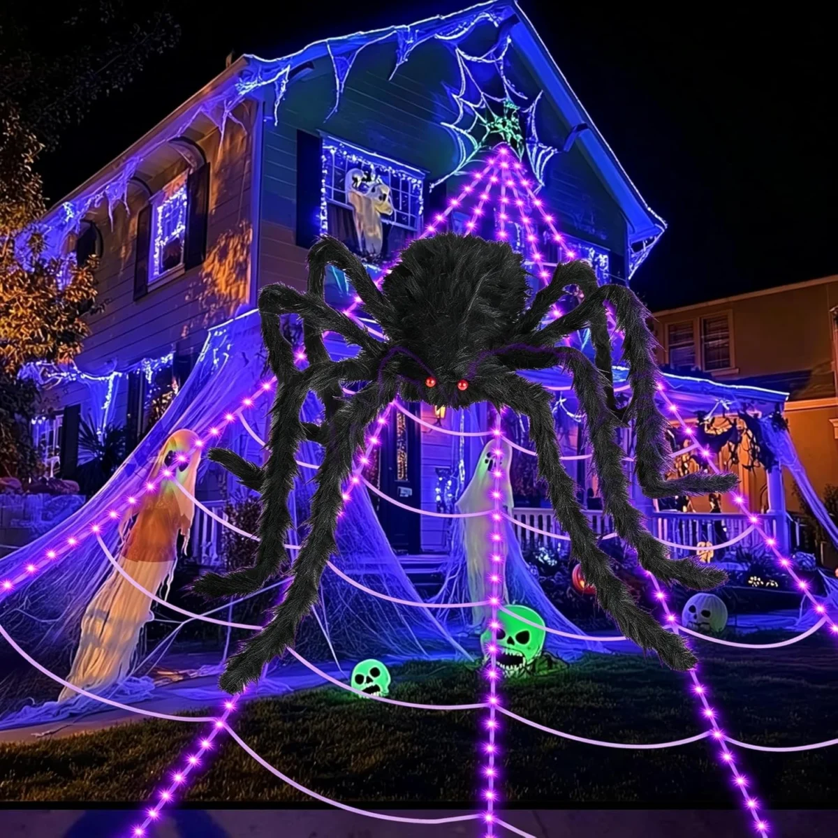 ECOHDT LED Halloween Spider Web Only $14.xx at Amazon