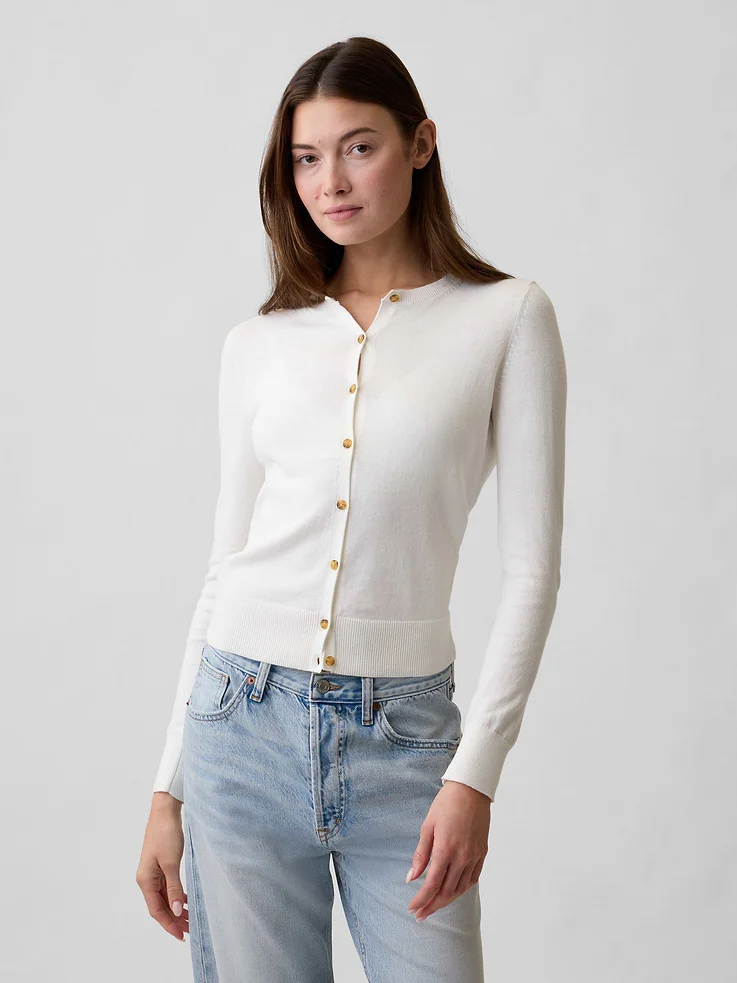 100% Cotton Crewneck Cardigan Only $7.64 (Reg. $50) at Gap