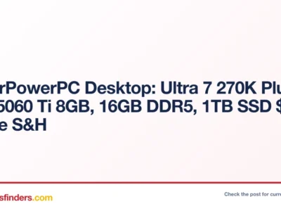 CyberPowerPC Ultra 7 270K Plus Desktop Just $1249 at Walmart
