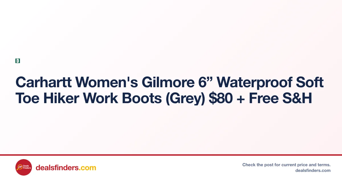 Carhartt Women’s Hiker Work Boots Just $80 at Dick’s Sporting Goods