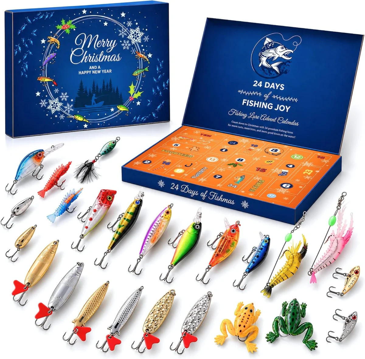 VTYPEPOU Fishing Lure Advent Calendar for $10.xx at Amazon