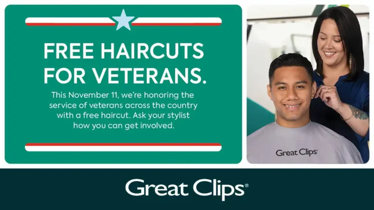 Free Haircuts for Veterans and Active-Duty Military at Great Clips on November 11, 2026