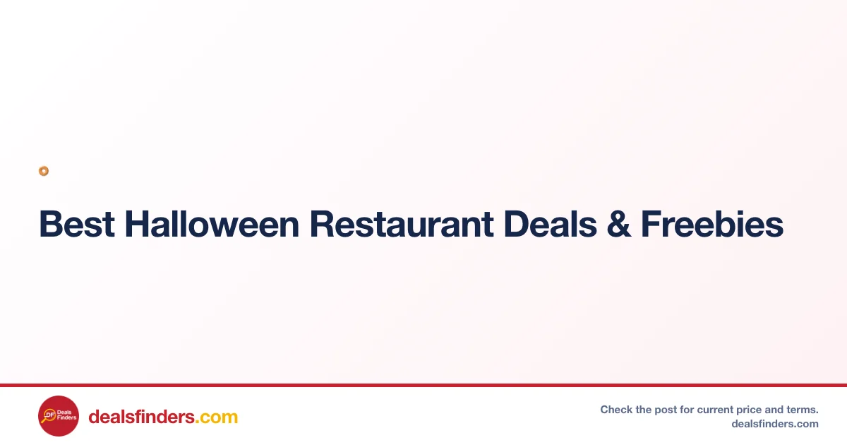 Best Halloween Restaurant Deals & Freebies – Spooky Savings