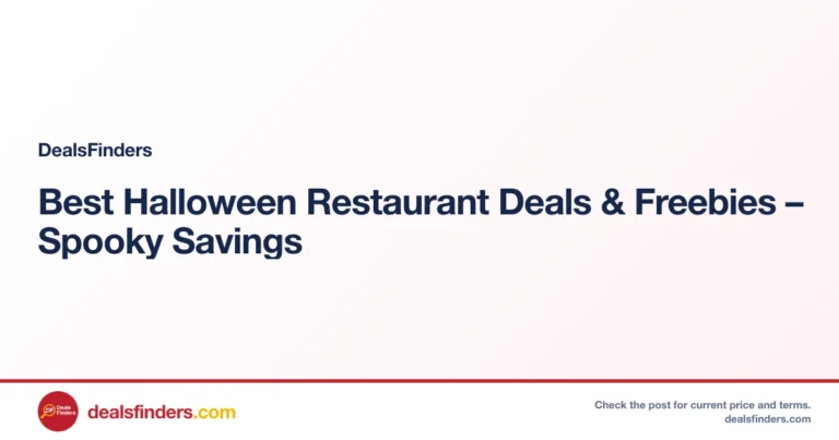 Best Halloween Restaurant Deals & Freebies – Spooky Savings