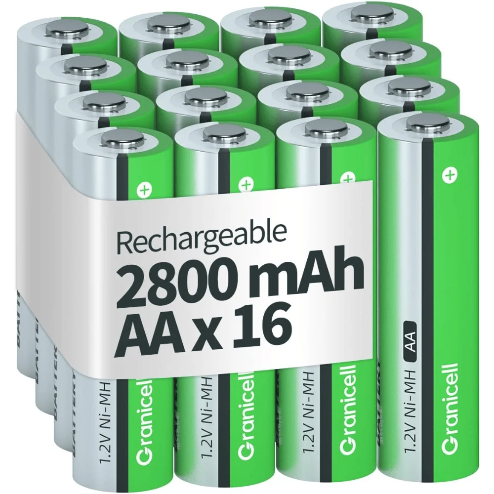 Granicell 16-Pack Rechargeable AA Batteries Deal at Amazon