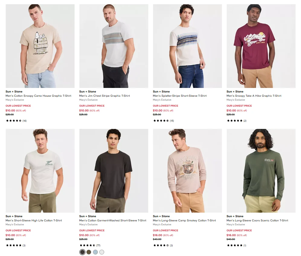 Sun + Stone Men’s T-Shirt Deal: Save $15 at Macy’s