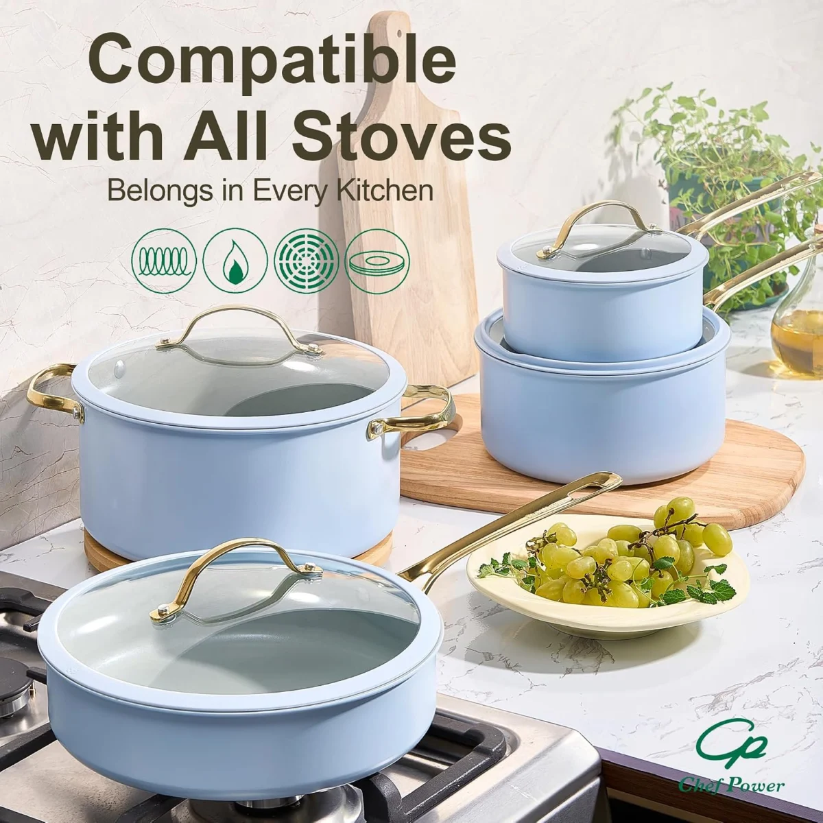Chef Frying Pan 5-Piece Set Deal