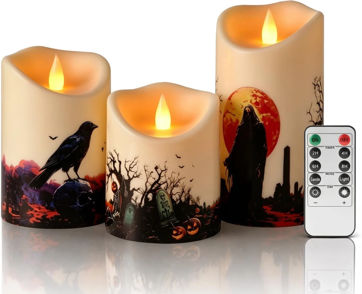 Halloween Flameless Candles Set of 3 Deal: Save 72%