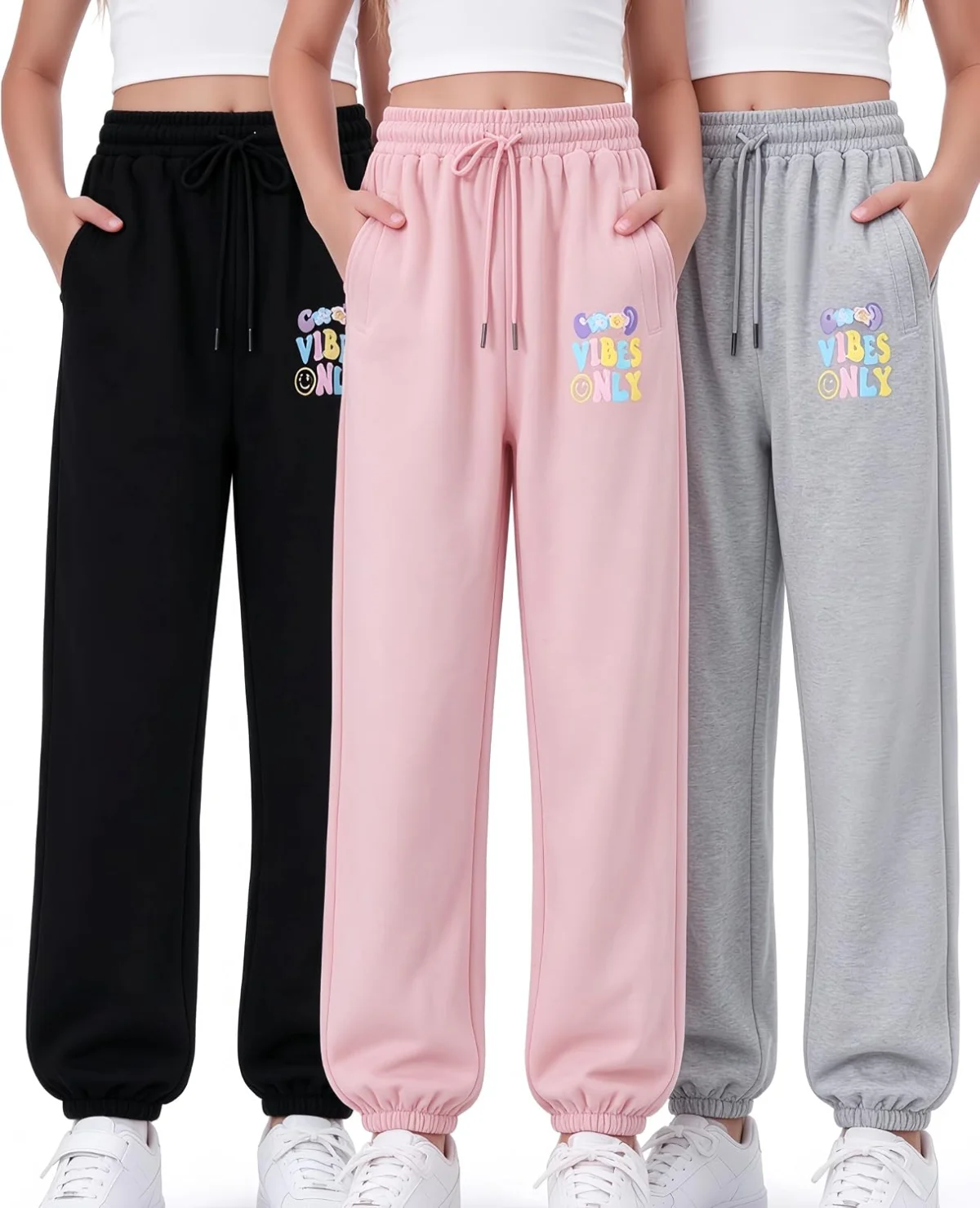EXARUS Girls 3 Pack Joggers Sweatpants Only $36.xx at Amazon