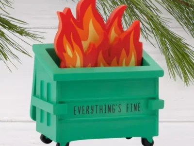 Viral Hallmark Dumpster Fire Ornament Just $10.98 at Walmart