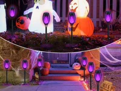 6-Pack Purple Halloween Solar Lights Deal