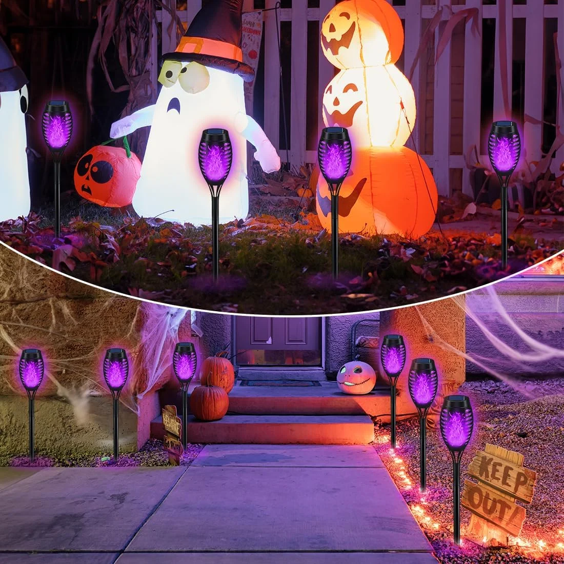 6-Pack Purple Halloween Solar Lights Deal