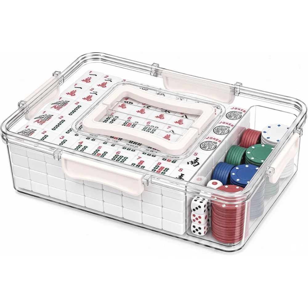 spospo Acrylic Mahjong Tile Storage Box Deal: Save $9.xx at Amazon