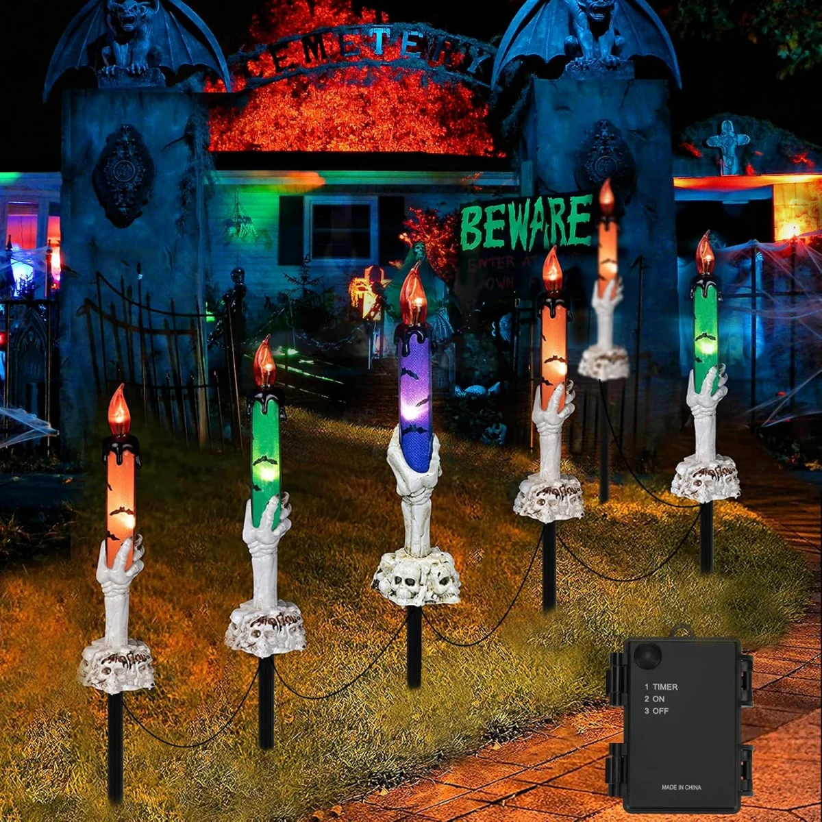 6-Pk Brightown LED Skeleton Hand Candles Only $10.xx at Amazon