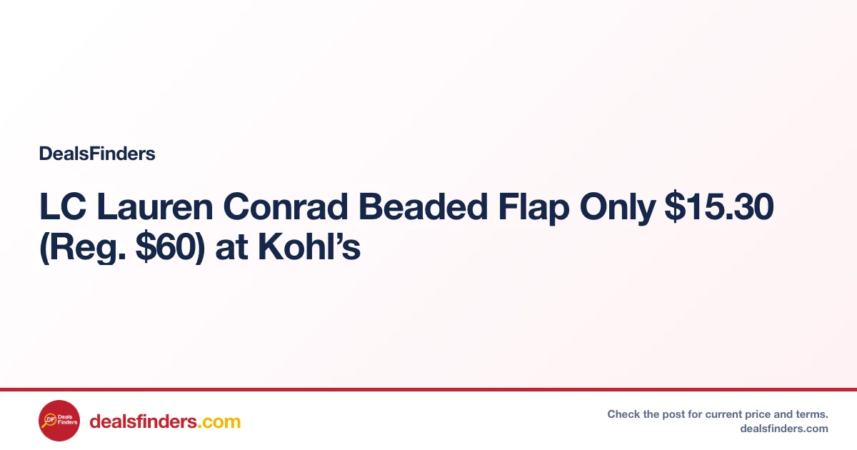 LC Lauren Conrad Beaded Flap Only $15.30 (Reg. $60) at Kohl’s