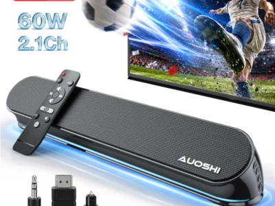 Walmart Electronics Pick: AUOSHI 2.1ch 16.5 Inch Compact Soundbar with Built-in Subwoofer, Bluetooth 5.4, HDMI ARC