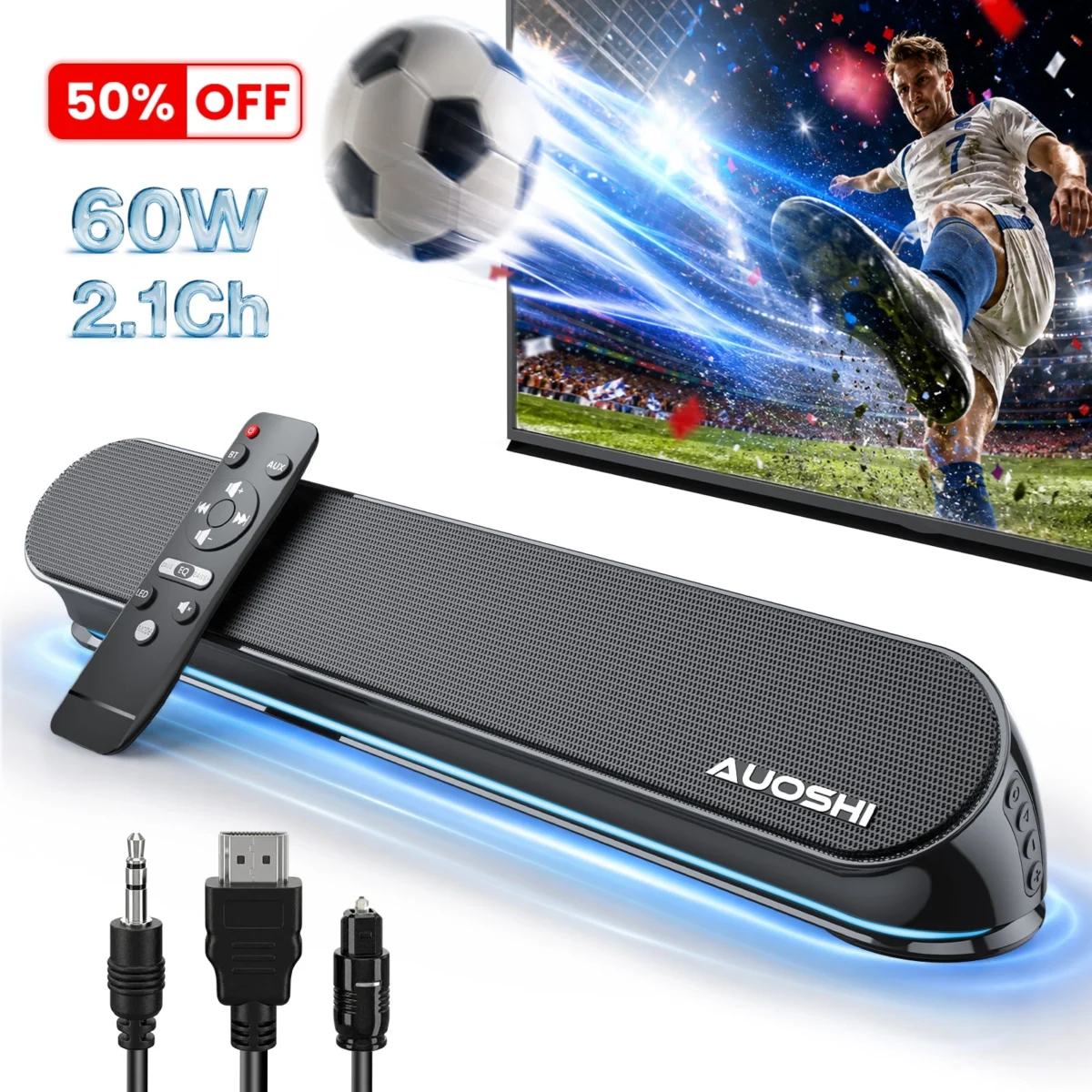 AUOSHI 2.1ch Soundbar Only $39 (Reg. $87.99) at Walmart