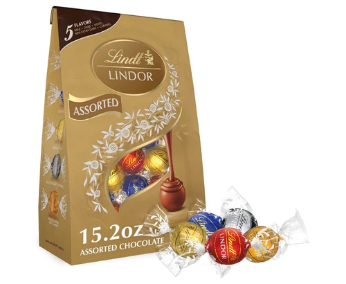 Lindt LINDOR Assorted Chocolate Candy Truffles 15.2oz Bag for $9.xx (Reg $17)