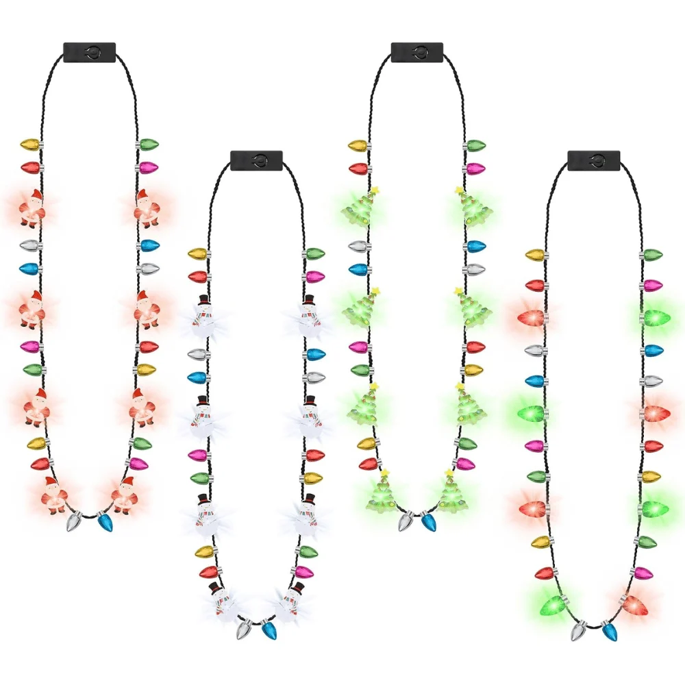4PCS Light Up Christmas Necklace Deal: Save $7.xx at Amazon