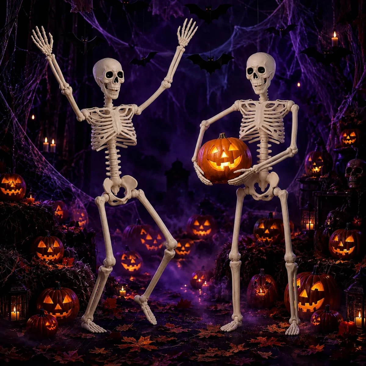 Halloween 3-Foot Skeleton 2-Pack for $19.xx