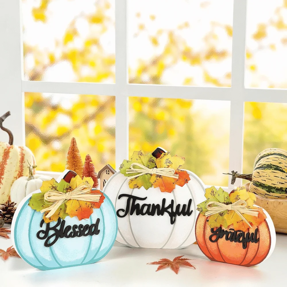 3 Pcs Thanksgiving Pumpkin Decorations Deal: Save $4.xx at Amazon