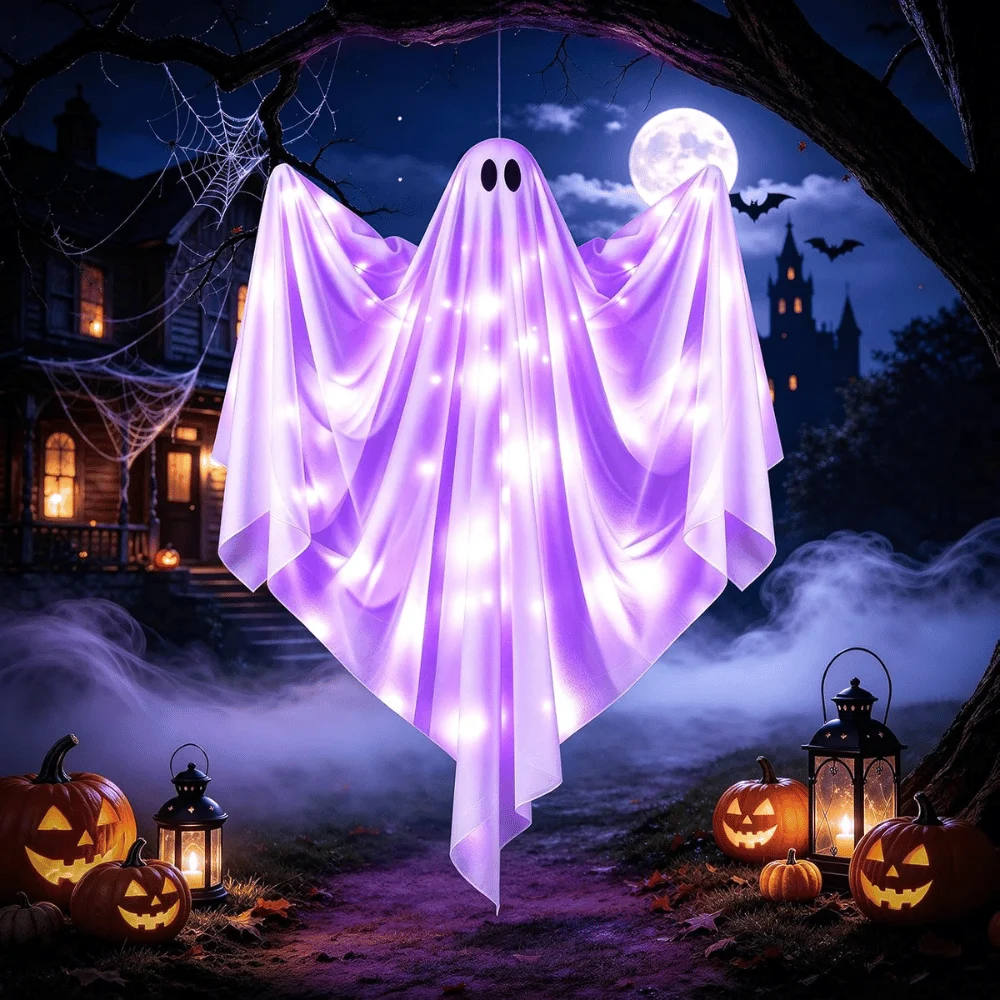 Halloween Hanging Light up Ghost Deal: Save $8.xx at Amazon