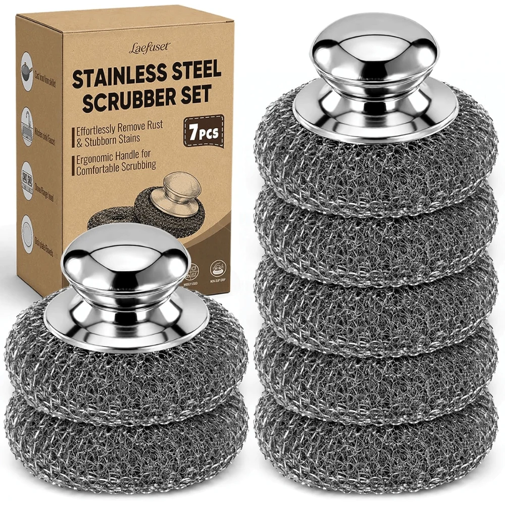 7 PCS Steel Wool Scrubber Set Deal: Save $2.xx at Amazon
