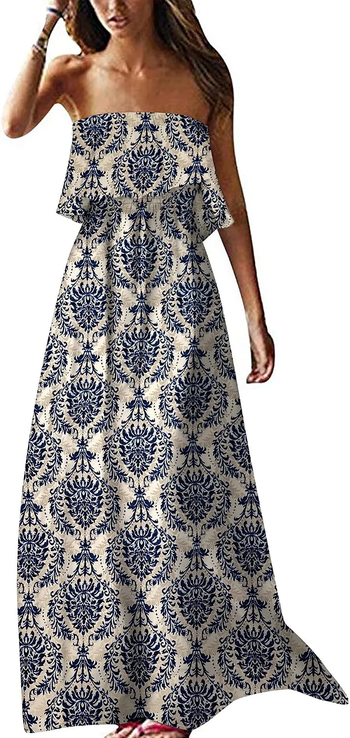 Summer Off Shoulder Maxi Dress Only $16.xx (Reg. $20) at Amazon