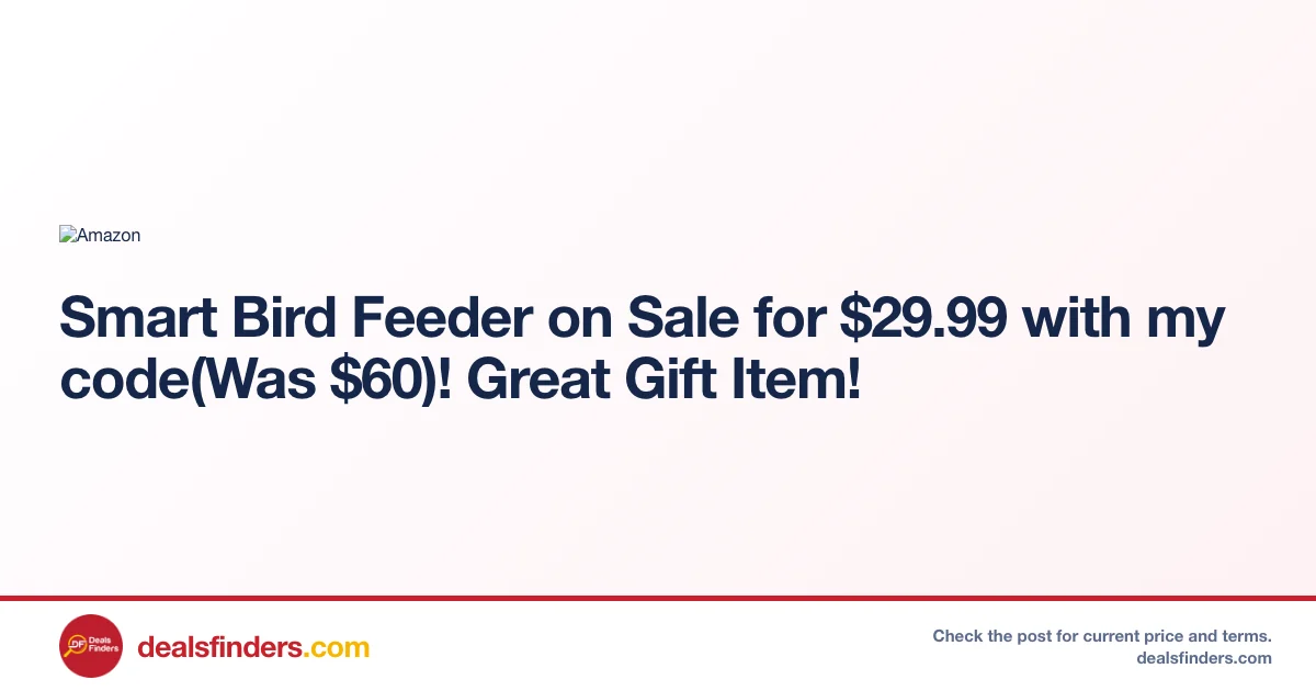 Smart Bird Feeder Only $29.xx (Reg. $60) at Amazon