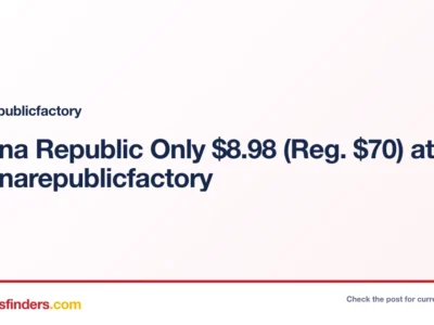 Banana Republic Only $8.98 (Reg. $70) at Bananarepublicfactory