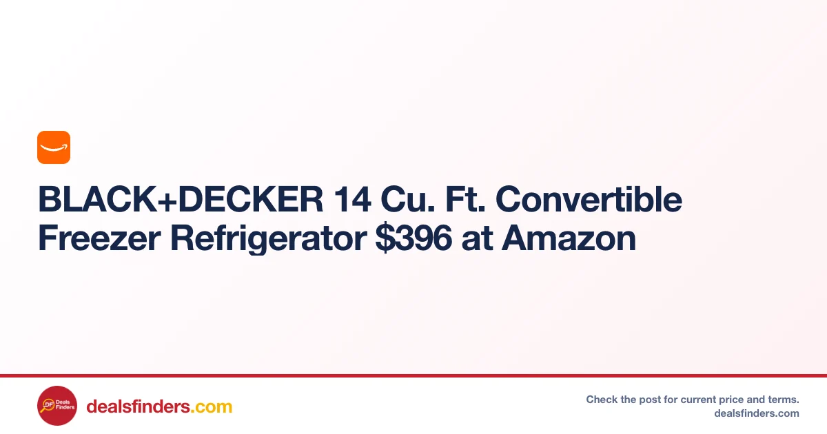 BLACK+DECKER 14 Cu. Ft. Convertible Freezer Only $396.xx at Amazon