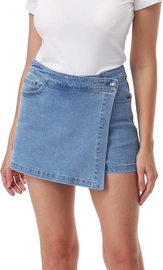 Women’s High Waisted Denim Skort Deal: Promo Code Savings