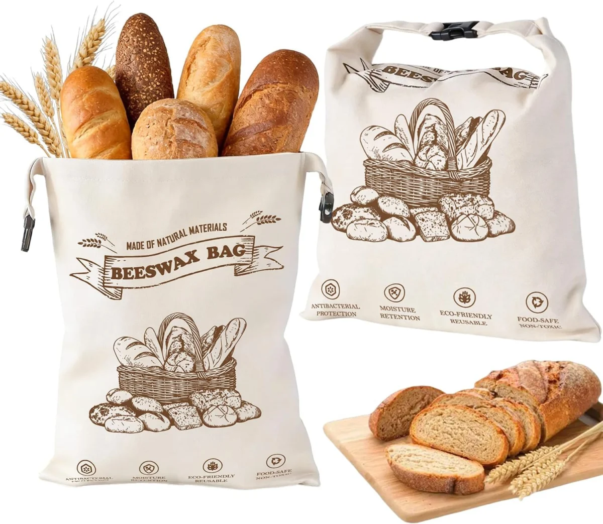 Bread Bags 2-Pack Cotton Linen Bags Deal