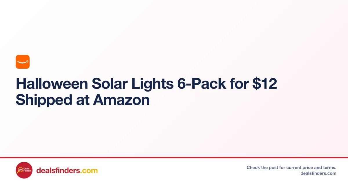 Halloween Solar Lights 6-Pack Only $12.xx Shipped at Amazon