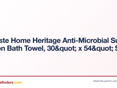 Lacoste Home Heritage Anti-Microbial Supima Cotton Bath Towel, 30" x 54" $12.xx