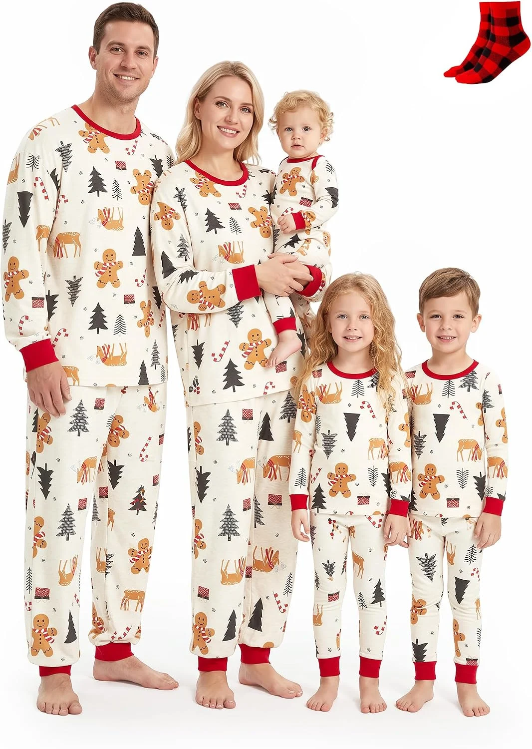Gingerbread Family Matching Pajamas $4.xx (Reg. $10) at Amazon